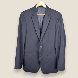 Lauren Ralph Lauren Sport Coat Blazer Men 40L Slim Fit Gray 100% Wool 2 Button